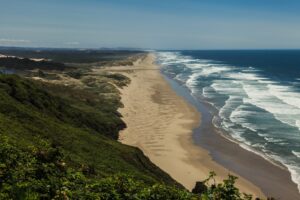 The Oregon coastline
